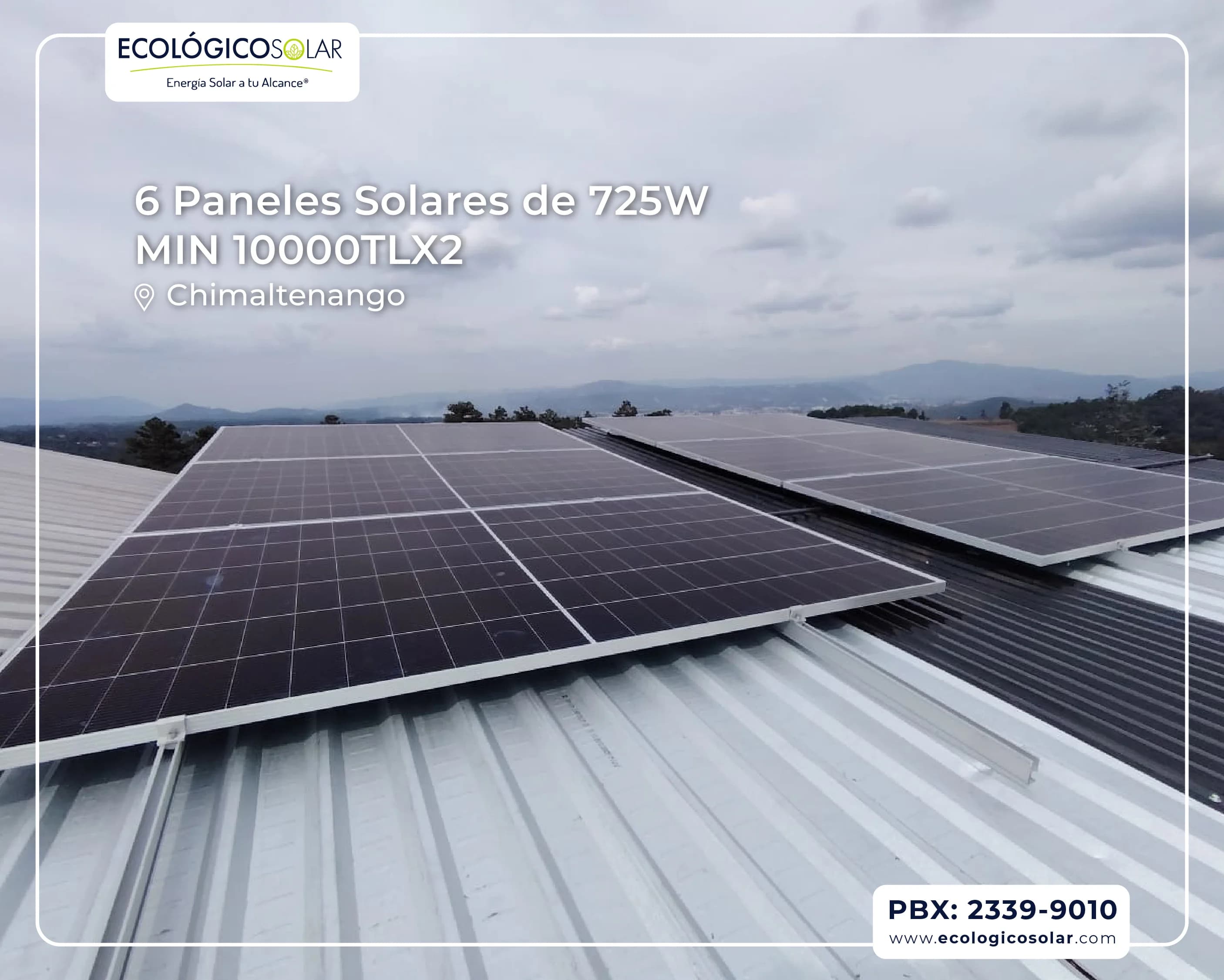 Aplicación Residencial - 6 Paneles Solares de 725W - Inversor Growatt MIN 5000 TL-X2