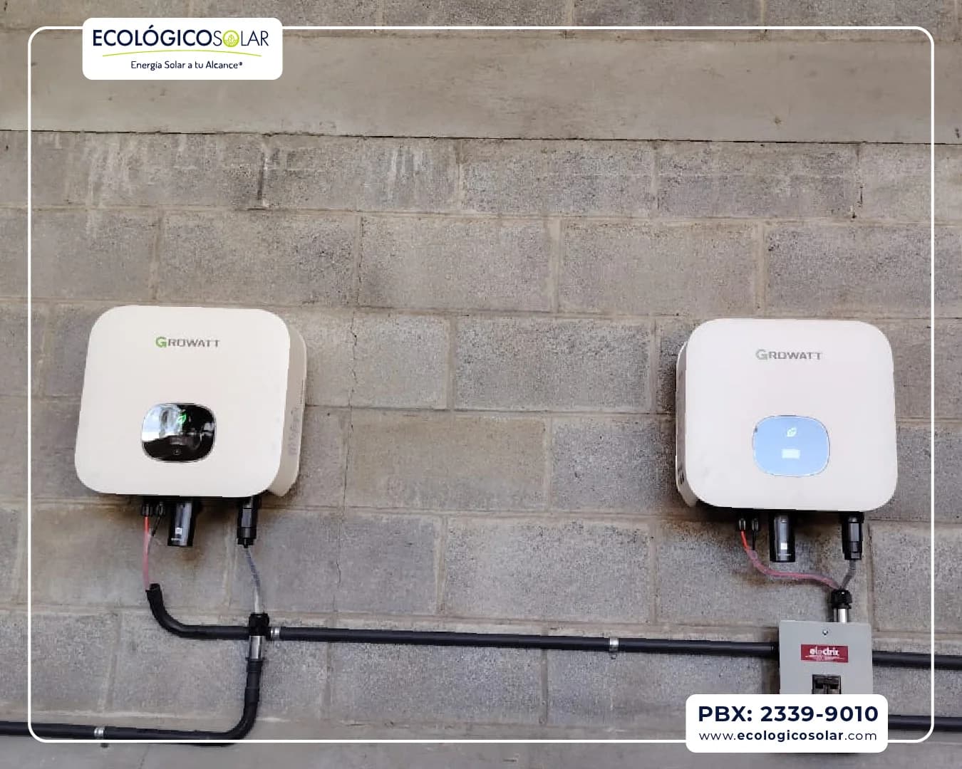 Aplicación Comercial - Inversores Growatt 2x MIN 5000TLX2 y 1 Micro Inversor NEO 2000MX
