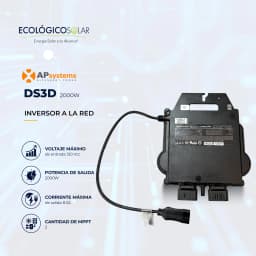 Micro Inversor DS3D 2000W 2 MPPT  -  220V AC 1
