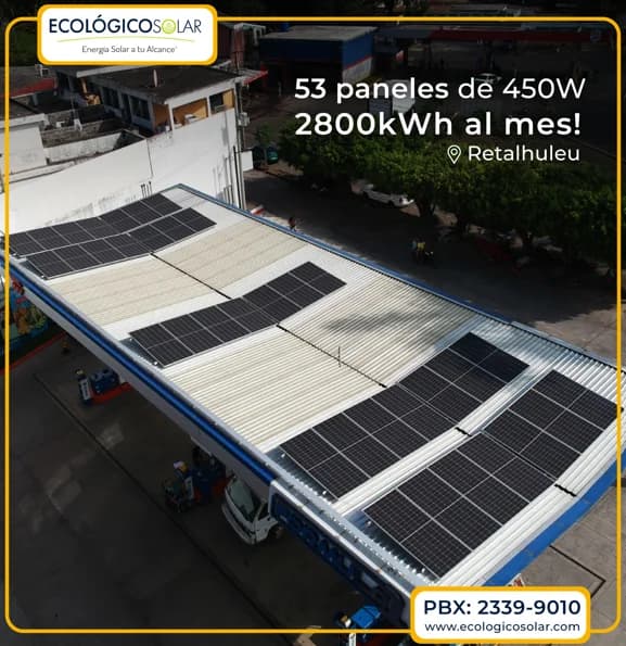Aplicación Industrial - 53 Paneles Solares de 450W