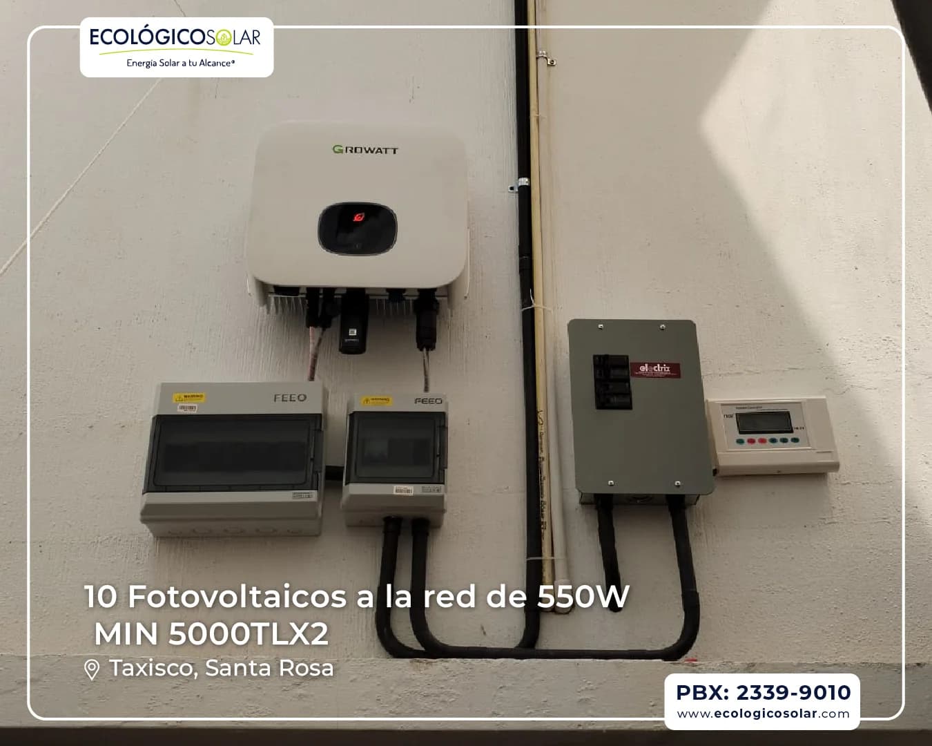 Aplicación Residencial - Inversor Growatt MIN 5000TL-X2