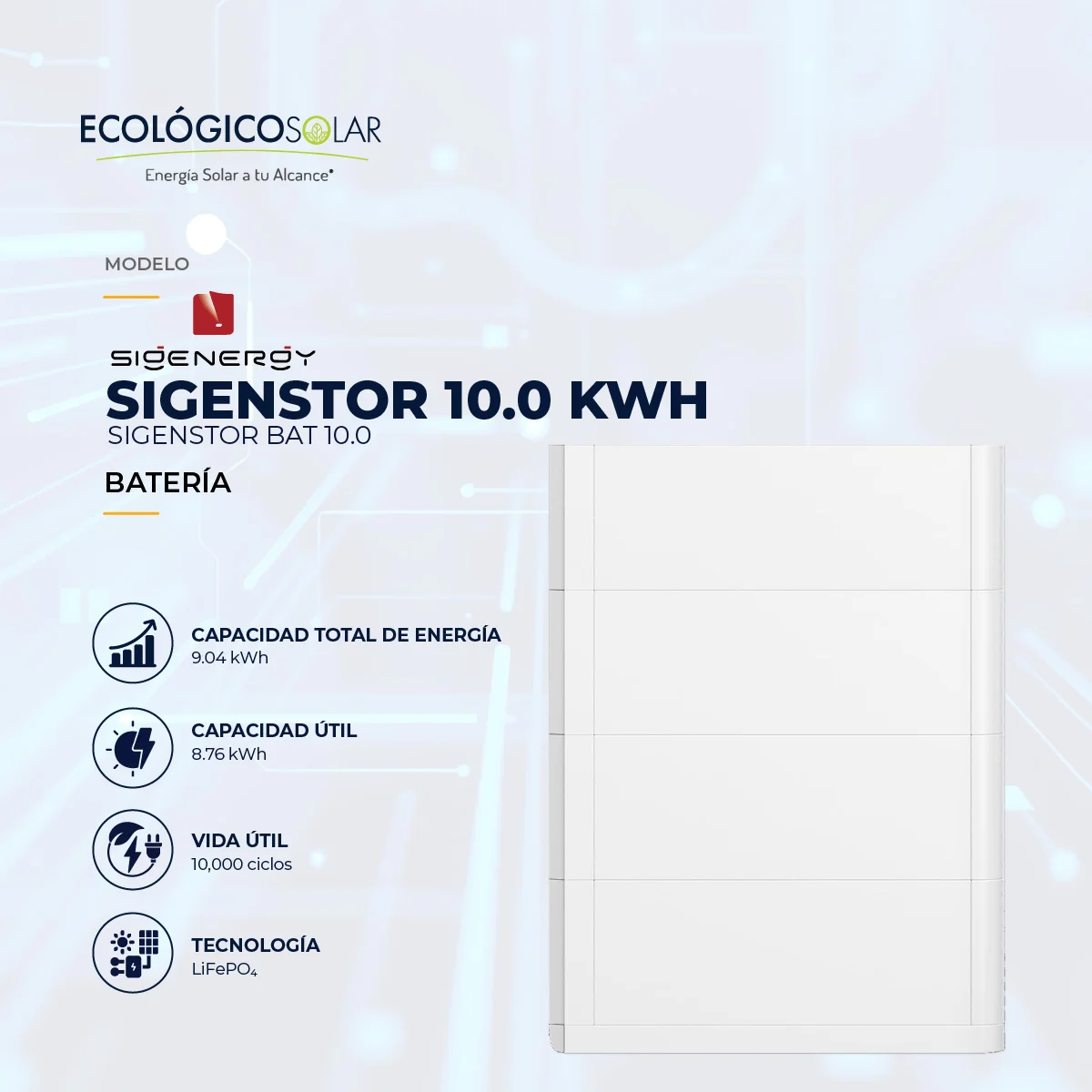 Batería SigenStor 10.0 kWh - SigenStor BAT 10.0