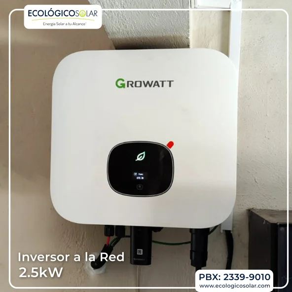Aplicación Residencial - inversor Growatt MIC 2.5KW